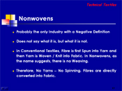 Nonwovens