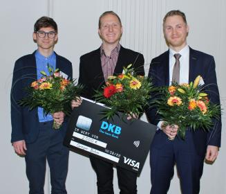 Die Preisträger des DKB-VIU-Nachwuchsforscherpreises 2018: Tobias Petzold, Gregor Böhm, Dr. Sebastian Spange (v.l.).