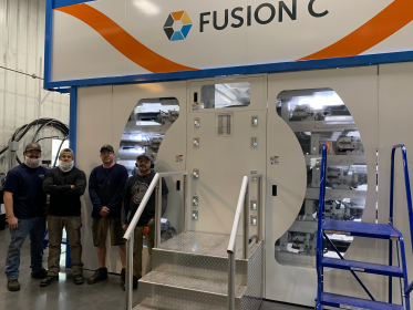 PCMC: Installation of Fusion C printing press at packaging supplier Yellowstone Plastics