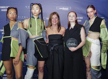 Models, Heike Seltmann, Chief Commercial Officer bei CWS Workwear, Jessica Reiske, Upcycling Talent 2023 