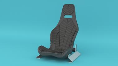 3D visualization of knitted textile on a car seat