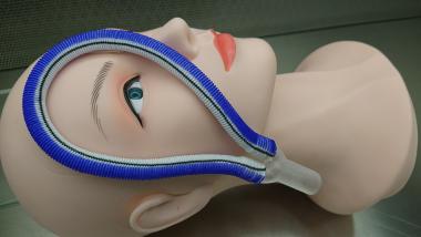 DITF: Pleated textile tube for ventilation of surgical fields