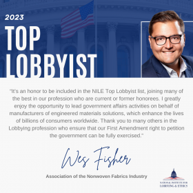 INDA’s Wes Fisher named a 2023 Top Lobbyist