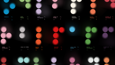 Some of the 70 shades from Coral that were used to create the Colors That Touch series of Cromopoems.