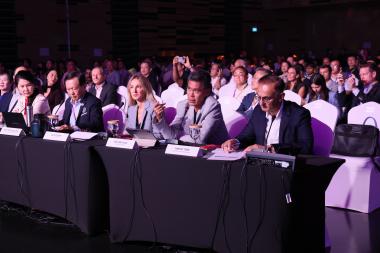 Catia Cesari, Managing Partner of Volta Circle (3rd from right), at Grand Finals Judging