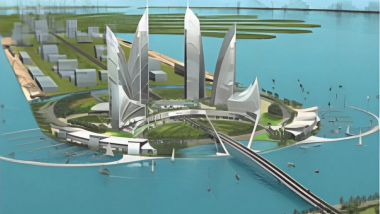 Concept design view of the Palm Jebel Ali trunk development