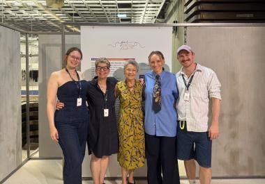 v.l.n.r.: Kerstin Greul, Prof. Ellen Bendt, Ornelia Bignami, Nina Becker, Kai Nöcker.